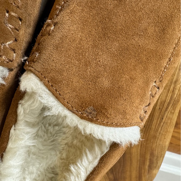 Vionic Lynez Toffee Suede Faux Fur Slippers Women's Size 7.5 New - Picture 12 of 12